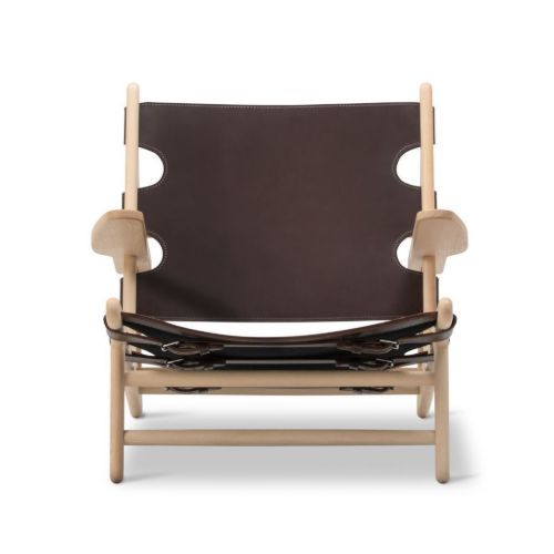Fredericia Furniture 2229 Børge Mogensen Limited Edition Jagtstolen 75-Års Jubilæum - Olieret Ask/Mørkebrun Læder