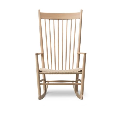 Fredericia Furniture 16000 J16 Wegner Gyngestol SH: 42 cm - Sæbebehandlet Eg/Naturfarvet Flet