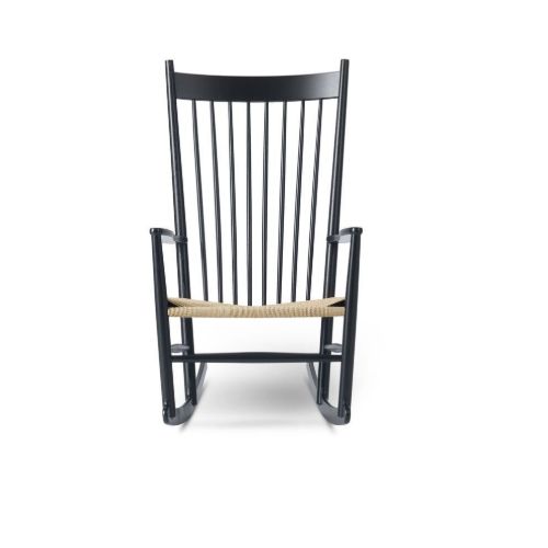 Fredericia Furniture 16000 J16 Wegner Gyngestol SH: 42 cm - Sortlakeret Eg/Sort Flet