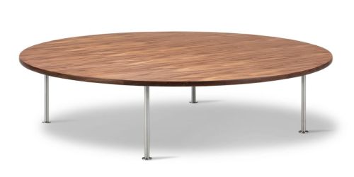 Fredericia Furniture Wegner Ox Table Ø: 150 cm H: 35 cm - Stål/Olieret Valnød