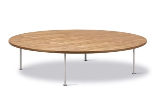 Fredericia Furniture Wegner Ox Table Ø: 150 cm H: 35 cm - Stål/Olieret Eg