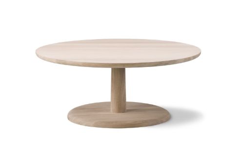 Fredericia Furniture 1295 Pon Sofabord Ø: 90 cm - Sæbebehandlet Eg