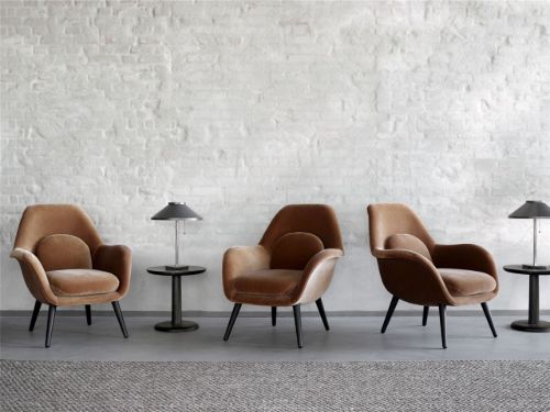 Fredericia Furniture 1280 Pon Sofabord Ø: 35 cm - Sortlakeret Eg