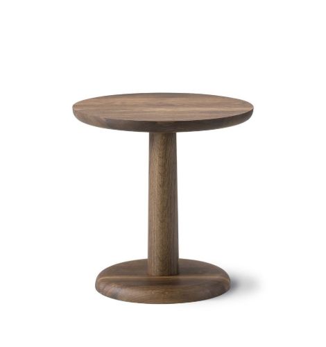 Fredericia Furniture 1285 Pon Sofabord Ø: 40 cm - Olieret Røget Eg