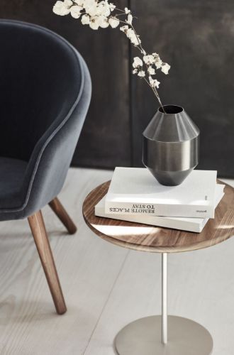 Fredericia Furniture 6751 Pal Sidebord 37x45 cm - Valnød/Rustfrit Stål