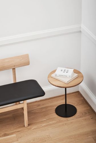 Fredericia Furniture 6755 Pal Sidebord 44x45 cm - Eg/Sort Stål