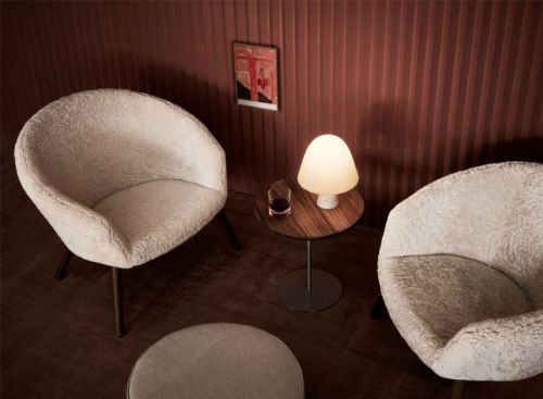 Fredericia Furniture 6755 Pal Sidebord 44x45 cm - Valnød/Rustfrit Stål