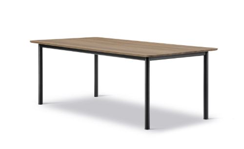 Fredericia Furniture 6631 Plan Bord 200x100 cm - Røget Eg/Sort