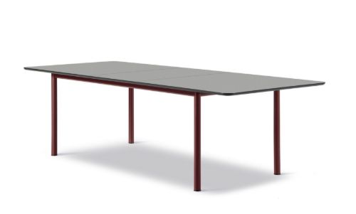 Fredericia Furniture 6632 Plan Table Extendable 100x260 cm - Sort Nanolaminat/Bordeaux