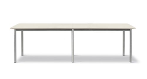 Fredericia Furniture 665A Plan Table Modular 100x260 cm - Really Cotton Dream/Børstet Stål