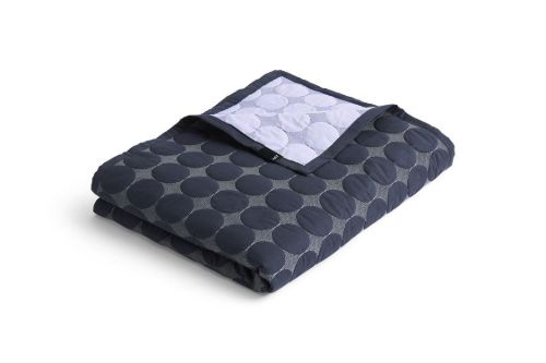 HAY Mega Dot Organic Sengetæppe 235x245 cm - Midnight Blue