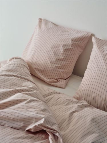 HAY Fineline Duvet Cover 155x220 cm - Soft Pink