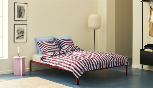 HAY Été Duvet Cover 200x220 cm - Bordeaux and Sky Blue