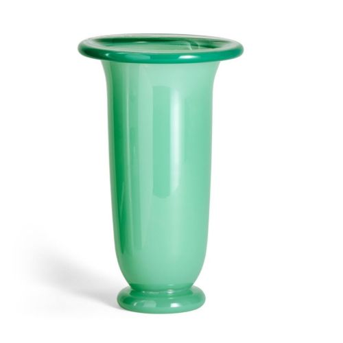HAY Empire Vase Large H: 25 cm - Green/Dark Green 