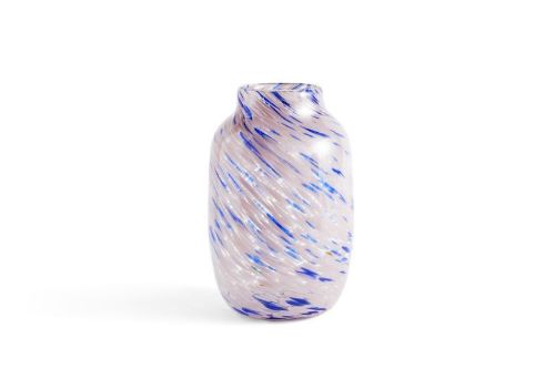 HAY Splash Vase Round L Ø: 18,5 cm - Light Pink/Blue