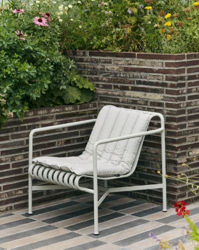 HAY Palissade Lounge Chair Low Soft Quilted Cushion 50x116 cm - Olive