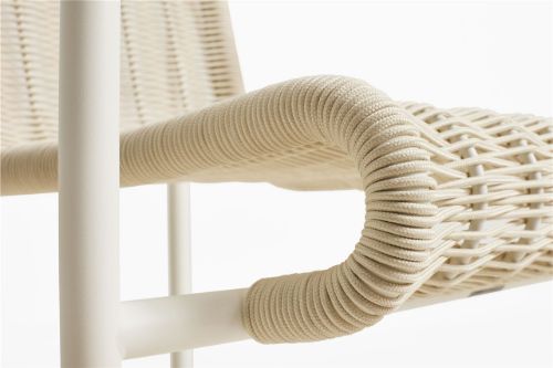 HAY Palissade Cord Lounge Chair Low H: 70 cm - Cream White