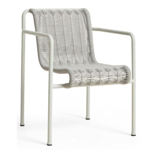 HAY Palissade Cord Dining Arm Chair SH: 45 cm - Sky Grey