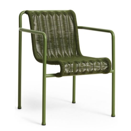 HAY Palissade Cord Dining Arm Chair SH: 45 cm - Olive