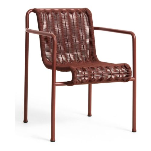 HAY Palissade Cord Dining Arm Chair SH: 45 cm - Iron Red