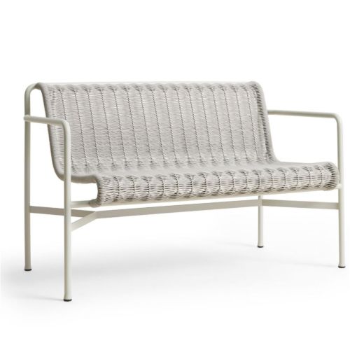 HAY Palissade Cord Dining Bench B: 128 cm - Sky Grey