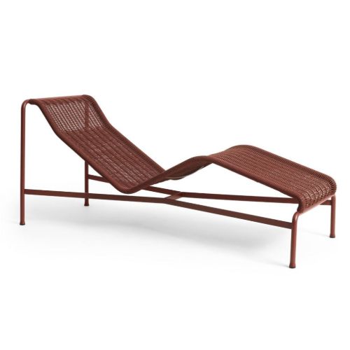 HAY Palissade Cord Chaise Longue L: 164,5 cm - Iron Red