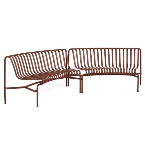 HAY Palissade Park Dining Bench In-In Starter Set/Set Of 2 L: 295,5 cm - Iron Red