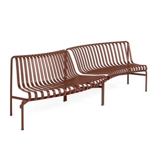 HAY Palissade Park Dining Bench In-Out Starter Set/Set Of 2 L: 283 cm - Iron Red