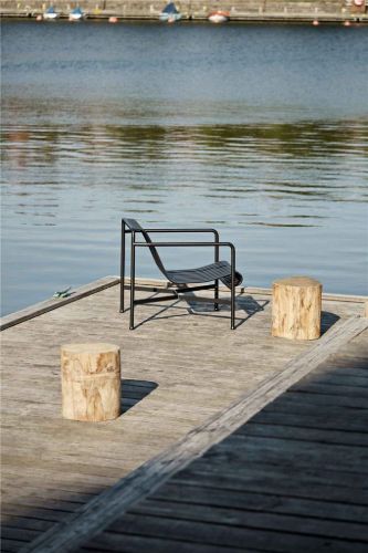 HAY Palissade Lounge Chair Low  -  Anthracite F