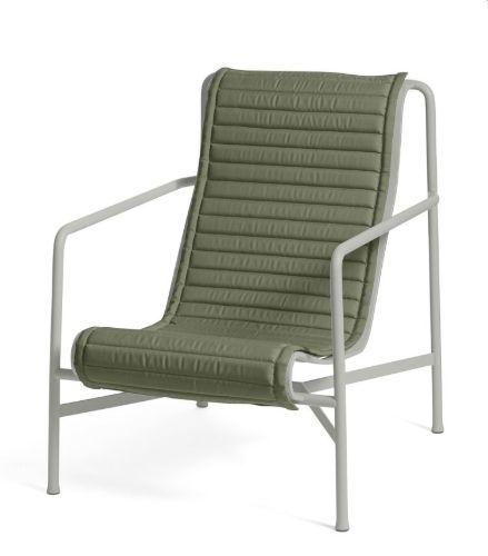 HAY Palissade Lounge Chair High Quilted Cushion 49,5x139 cm - Olive 
