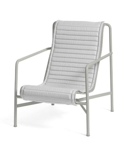 HAY Palissade Lounge Chair High Quilted Cushion 49,5x139 cm - Sky Grey 