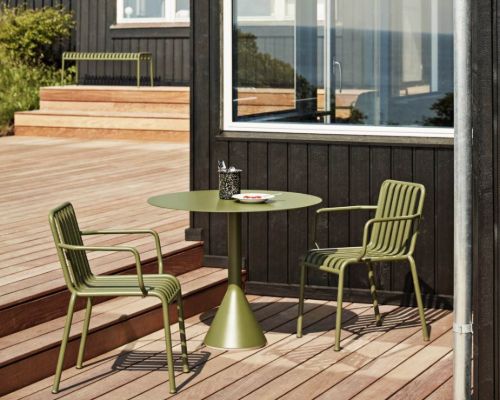 HAY Palissade Cone Table Ø: 90 cm - Olive