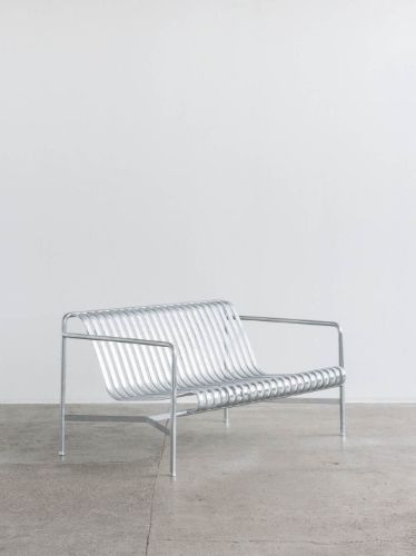 HAY Palissade Dining Bench L: 128 cm -  Hot Galvanised Steel