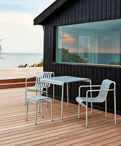 HAY Palissade Table 82,5x90 cm - Hot Galvanised Steel