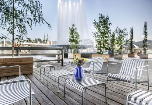 HAY Palissade Lounge Chair Low  - Hot Galvanised