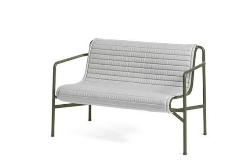 HAY Palissade Dining Bench Quilted Cushion 107,5x104,5 cm - Sky Grey