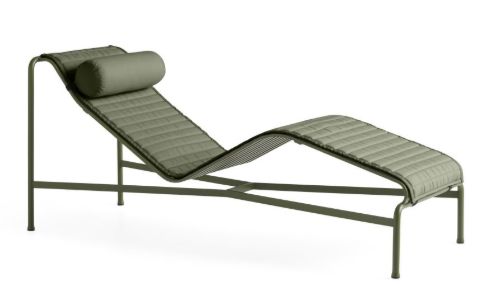 HAY Palissade Chaise Lounge Quilted Cushion 49,5x195 cm - Olive