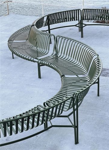 HAY Palissade Park Dining Bench Out / Add On / 1 pcs. L: 146 cm - Olive