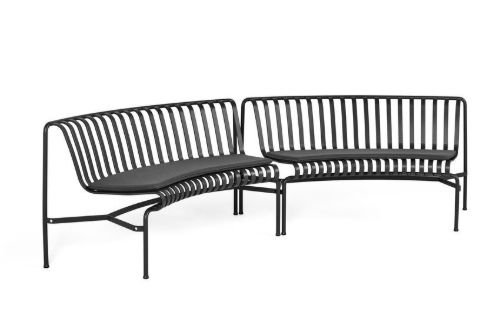 HAY Palissade Park Dining Bench Cushion / In-In / Set Of 2 L: 100 cm - Anthracite