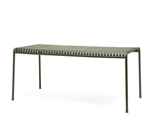 HAY Palissade Havemøbelsæt Havebord 170 cm inkl. 4 Palissade Chair - Olive