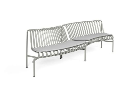 HAY Palissade Park Dining Bench Cushion In-Out / Set Of 2 L: 121,5/127 cm - Sky Grey