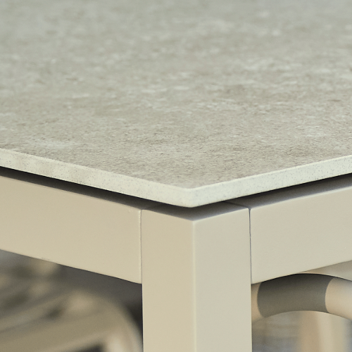 Mandalay Terra Havebord L: 132 cm - Aluminium/Taupe (Midlertidigt Udsolgt)