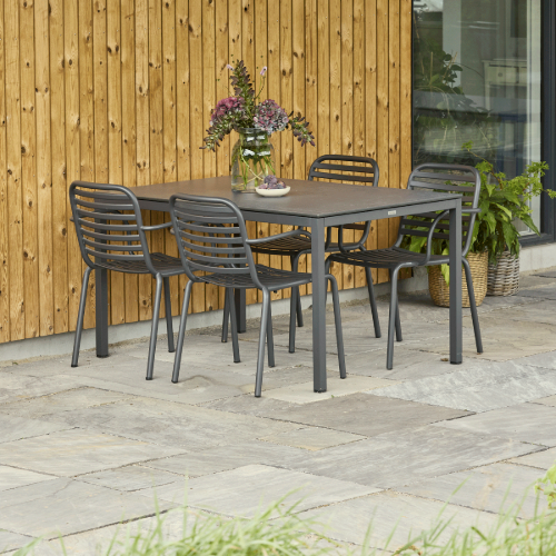 Mandalay Pure Havebord L: 132 cm - Aluminium/Antracit