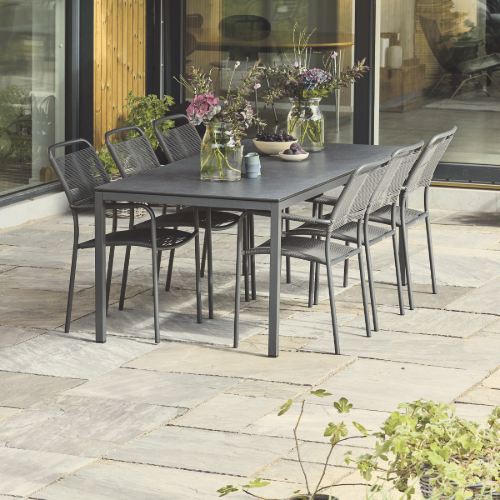 Mandalay Pure Havebord L: 197 cm - Aluminium/Antracit (Midlertidigt Udsolgt)
