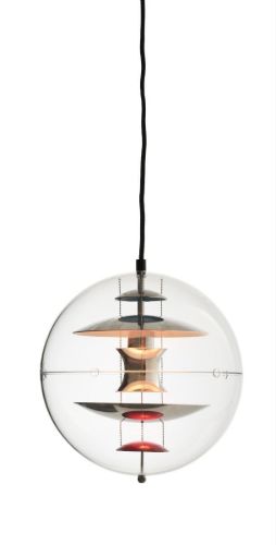 Verpan Verner Panton Globen Ø: 28 cm - Chrome/Red/Blue