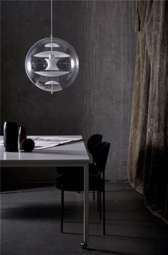 Verpan Verner Panton Globen Ø: 40 cm - Hvid/Glas