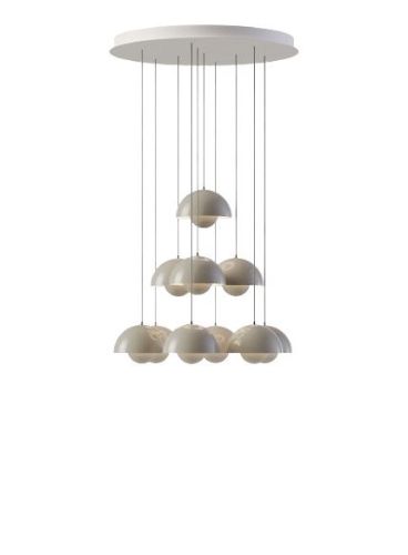 &Tradition Flowerpot VP10 Chandelier 10 Pendler - Grey Beige