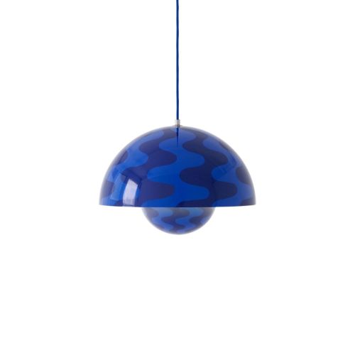 &Tradition Flowerpot VP7 Pendel Ø: 37 cm - Cobalt Blue & Twilight Blue Pattern