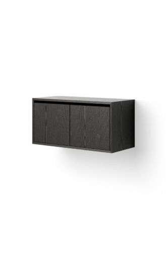 New Works Cabinet Low w. Doors 38,4x79 cm - Black Ash