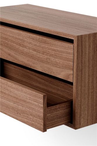 New Works Cabinet Low w. Drawers 38,4x79 cm - Walnut